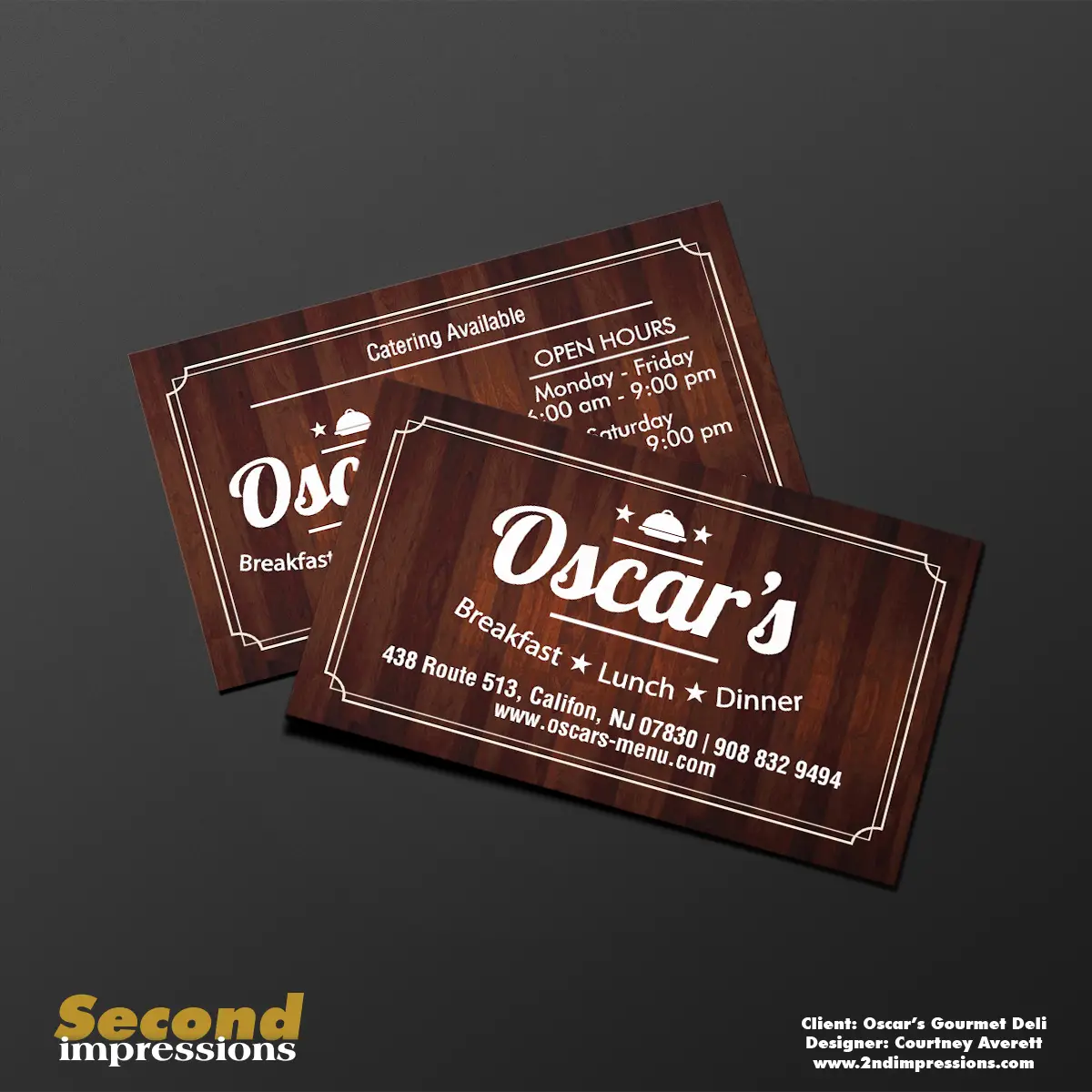 Business card for Oscar’s